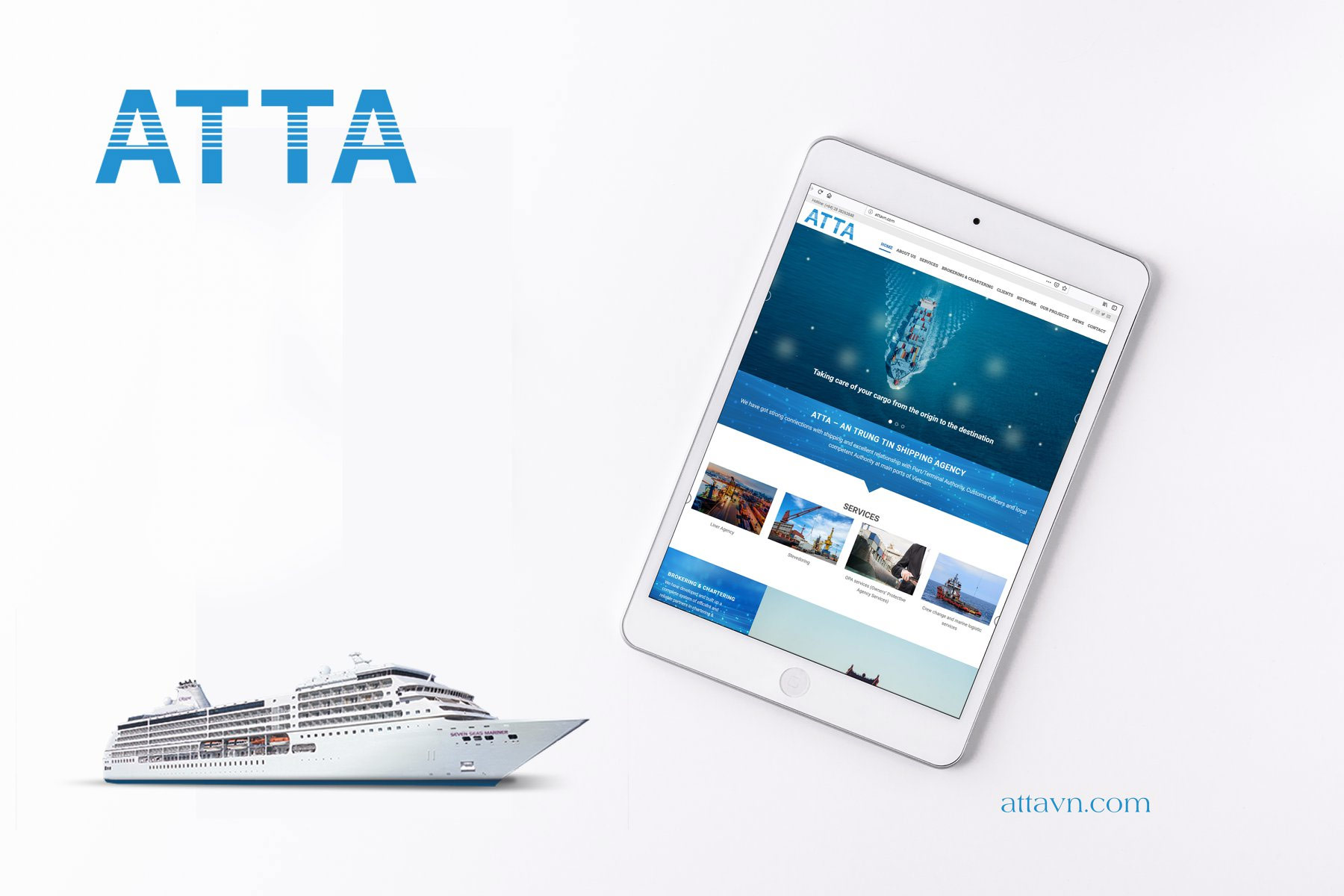 Thiết kế website ATTA – An Trung Tin Shipping Agency
