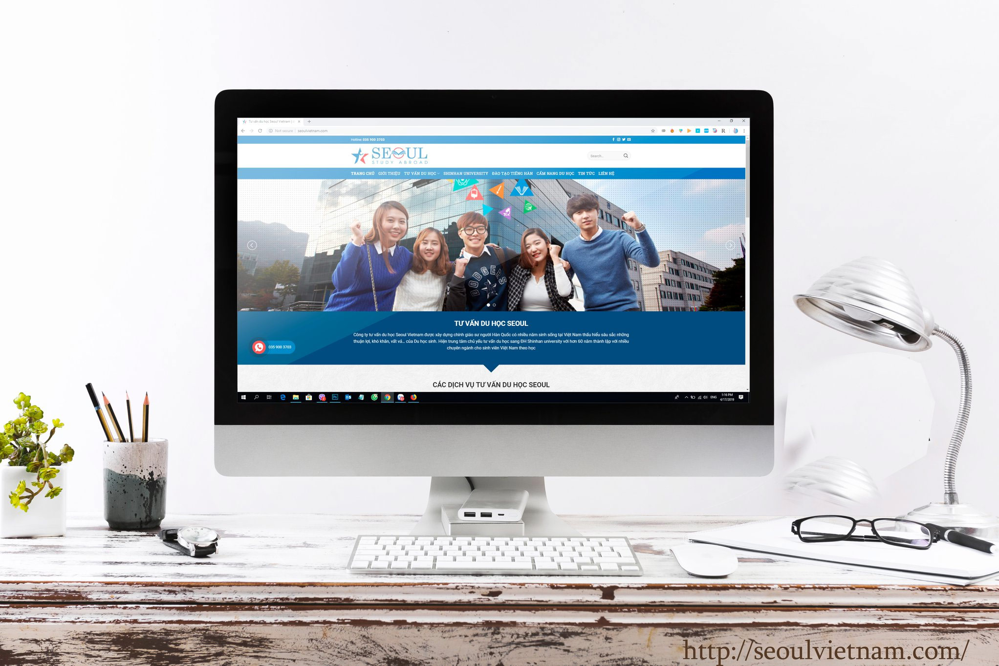 Thiết kế website Du học Seoul