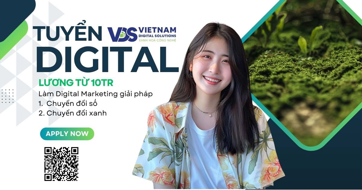 Tuyển 1 NV Digital Marketing công ty Chuyển đổi xanh Digital Marketing Chuyen Doi Xanh Chuyen Doi So
