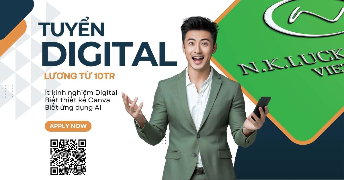 Tuyển 2 NV Digital Marketing làm Nha khoa lương 10tr Digital Marketing Lam Nha Khoa